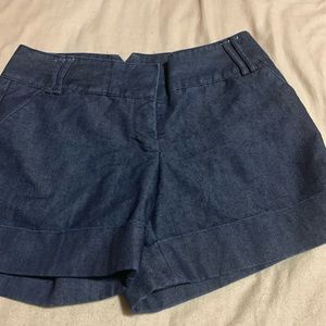 Dark washed jean shorts